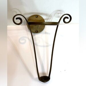 Brass Wall-Mount Vase/Candle Holder or Sconce? Missing Insert